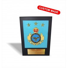 Award Plaque - 3D pewter motif wooden box plaque